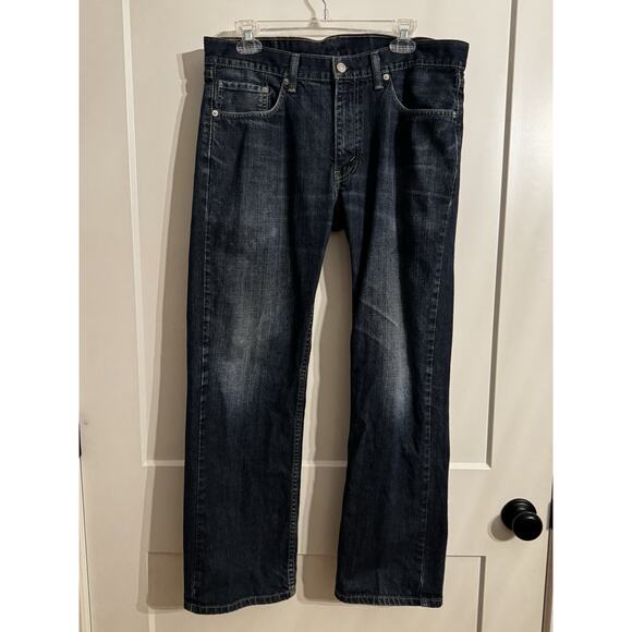 Levis 559 Jeans Mens 34 X 30 Blue Denim Relaxed Straight Whisker Wash Faded - Picture 1 of 13